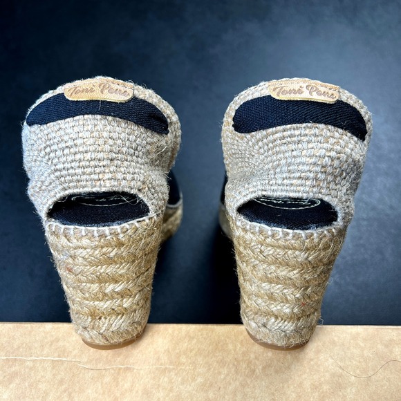 Vegan Wedge Espadrilles Toni Pons Calonge 36 Size 6 Black Hand Stitched NEW - Picture 4 of 7